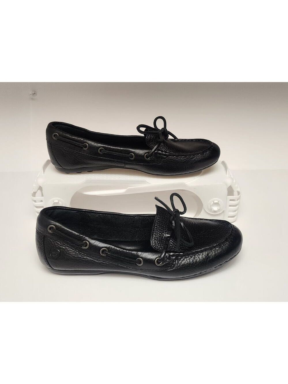Born Tamala Black Full Grain Boat Shoes B68903 - Size 6.5/37 - Picture 3 of 11